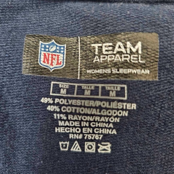 New England Patriots Women’s Sweatshirt Lightweight Size M Blue Pats Sweatshirt - Picture 7 of 7